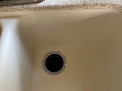 Garbage disposal in sink