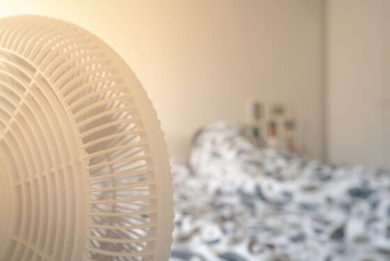 sleeping with fan for white noise